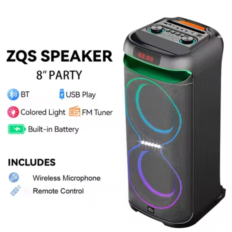 اسپیکر چمدانی بلوتوثی سینگ ای ZQS8258 + میکروفون و ریموت کنترل - تصویر 7