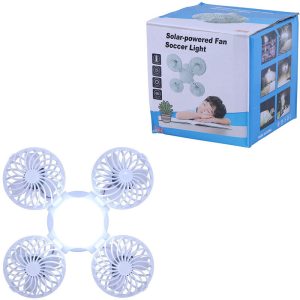 چراغ اضطراری شارژی خورشیدی پنکه ای تاشو Solar Powered 2030