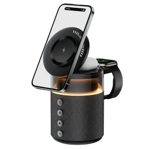 Alternative view of شارژر بی سیم و چراغ رومیزی اسپیکر دار گرین لاین Wireless Charger 5 in 1
