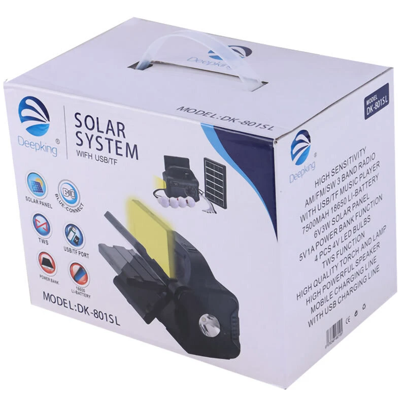 پاوربانک و رادیو اسپیکر بلوتوثی خورشیدی دیپ کینگ DK-801SL - Image 2