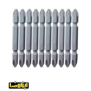 بسته 10 عددی سری پیچ گوشتی دو سر چهارسو 65 میلیمتر