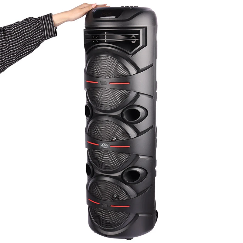 اسپیکر چمدانی بلوتوثی رم و فلش خور Sing-E ZQS8302 + میکروفون و ریموت کنترل - تصویر 7
