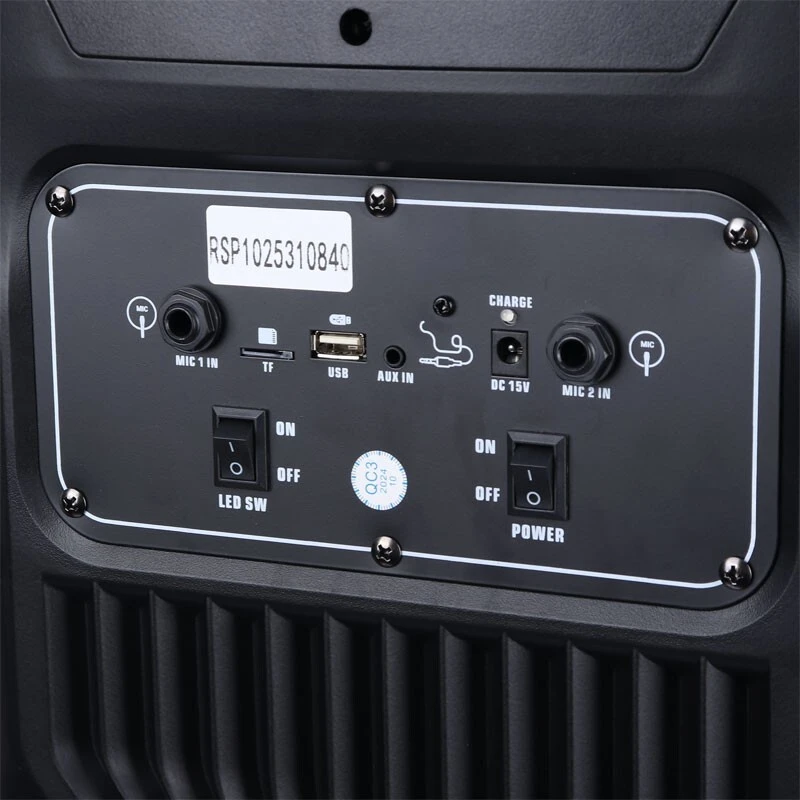 اسپیکر چمدانی بلوتوثی رویال Partybox RSB-1025 + میکروفون و ریموت کنترل - تصویر 4