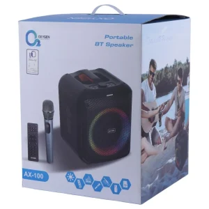 Alternative view of اسپیکر بلوتوثی اکسیژن AX-100 + میکروفون و ریموت کنترل