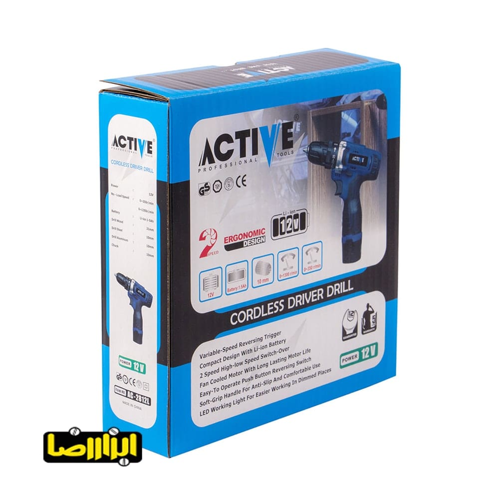 دریل پیچ گوشتی شارژی اکتیو 12 ولت مدل AC-2812L - تصویر 3