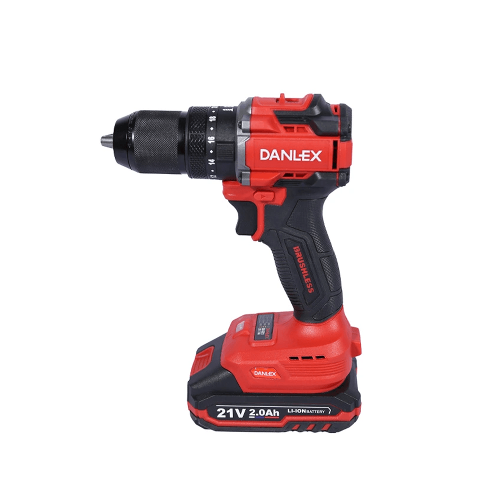 دریل پیچ گوشتی چکشی شارژی براشلس دنلکس 21 ولت مدل DX-6321