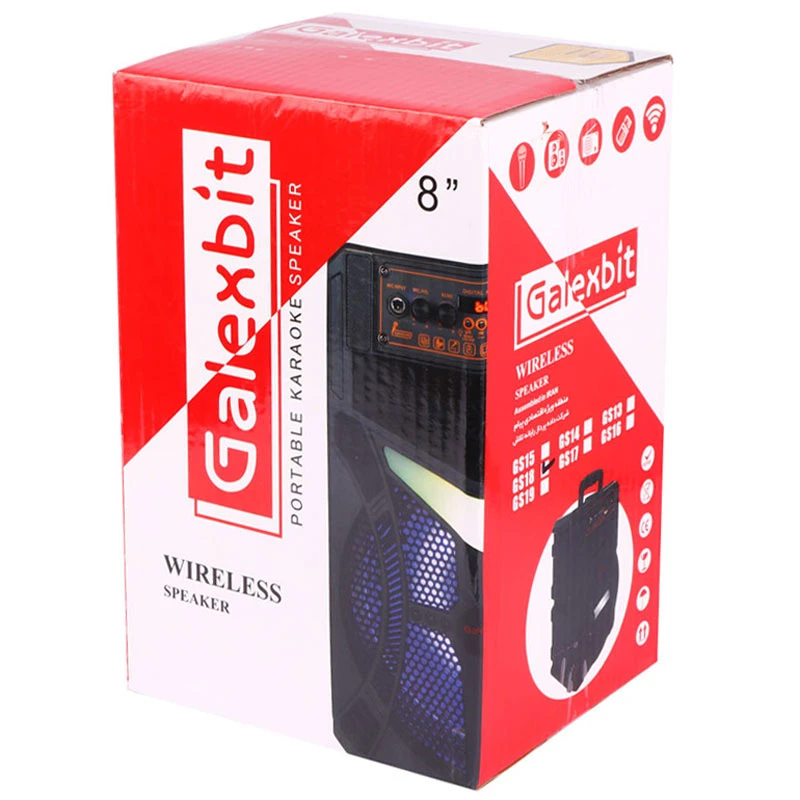 اسپیکر بلوتوثی رم و فلش خور گلکسبیت GS18 + میکروفون و ریموت کنترل - تصویر 2